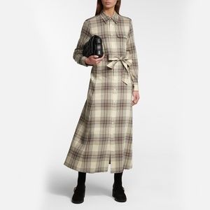 Ralph Lauren Checked Cotton-Blend Maxi Dress